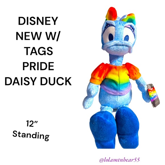NEW WITH TAGS DISNEY DAISY DUCK RAINBOW 🌈 COLLECTION- GLITTER SPARKLE FUR - Picture 4 of 15